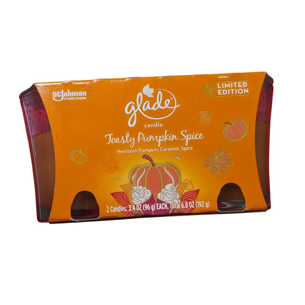 Glade Toasty Pumpkin Spice Scent – Fall Candle Set